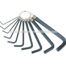 sex pcs black allen key screw wrench,stainless steel allen key wrench